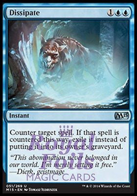 **2x FOIL Dissipate** MTG M15 Core Set Uncommon MINT blue instant