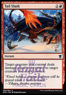 **4x FOIL Tail Slash** DTK MTG Dragons of Tarkir Common MINT red