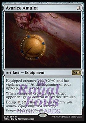 **2x FOIL Avarice Amulet** MTG M15 Core Set Rare MINT artifact equipment