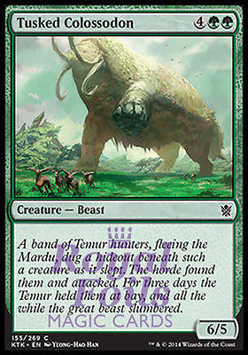 Tusked Colossodon 4x FOIL MTG KTK Khans of Tarkir Common MINT green