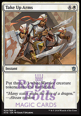 Take Up Arms 4x FOIL MTG KTK Khans of Tarkir Uncommon MINT white