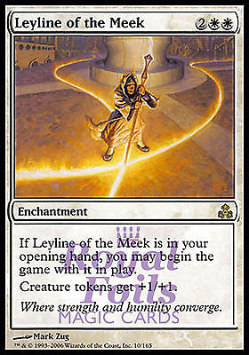 **1x FOIL Leyline of the Meek** GPT MTG Guildpact Rare MINT white