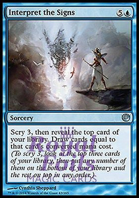 Interpret the Signs 2x FOIL JOU MTG Journey Into Nyx Uncommon MINT blue