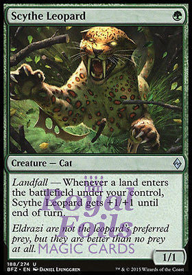 Scythe Leopard 2x FOIL BFZ MTG Battle for Zendikar Uncommon MINT green