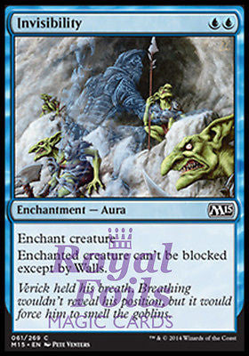 **4x FOIL Invisibility** MTG M15 Core Set Common MINT blue enchantment aura