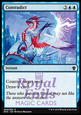 Contradict 4x FOIL DTK MTG Dragons of Tarkir Common MINT blue