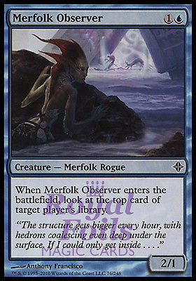 Merfolk Observer 4x FOIL ROE MTG Rise of Eldrazi Common MINT blue