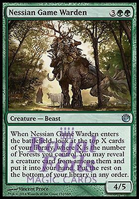 **2x FOIL Nessian Game Warden** JOU MTG Journey Into Nyx Uncommon MINT green