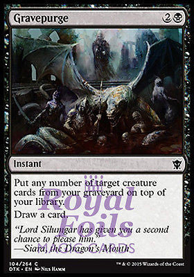 Gravepurge 2x FOIL DTK MTG Dragons of Tarkir Common MINT black
