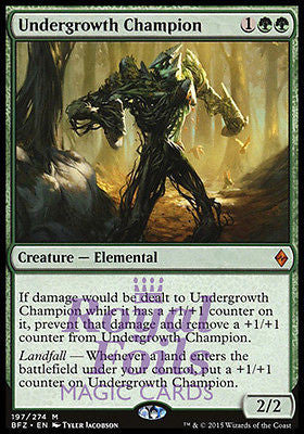 Undergrowth Champion 1x FOIL BFZ MTG Battle for Zendikar Mythic MINT green