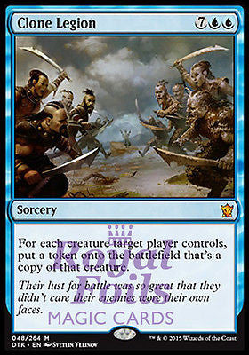 **1x FOIL Clone Legion** DTK MTG Dragons of Tarkir Mythic MINT blue