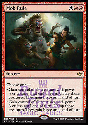 **1x FOIL Mob Rule** FRF MTG Fate Reforged Rare MINT red