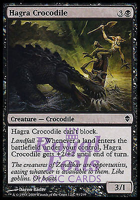 **4x FOIL Hagra Crocodile** ZEN MTG Zendikar Common MINT black