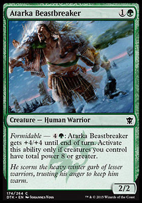 **4x FOIL Atarka Beastbreaker* DTK MTG Dragons of Tarkir Common MINT green