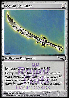 **4x FOIL Leonin Scimitar** MDN MTG Mirrodin Common MINT artifact