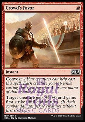 **4x FOIL Crowd's Favor** MTG M15 Core Set Common MINT red instant