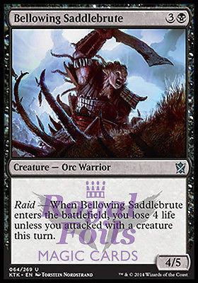 **4x FOIL Bellowing Saddlebrute** MTG KTK Khans of Tarkir Uncommon MINT black