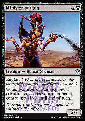 Minister of Pain 2x FOIL DTK MTG Dragons of Tarkir Uncommon MINT black