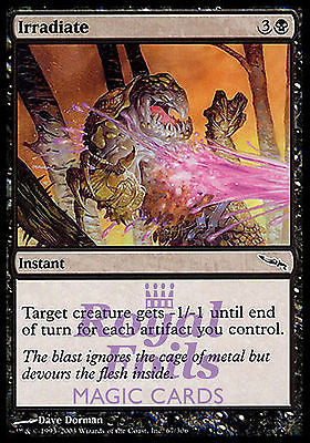 Irradiate 4x FOIL MDN MTG Mirrodin Common MINT black instant