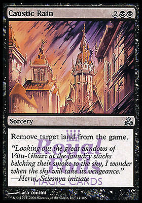 Caustic Rain 2x FOIL GPT MTG Guildpact Uncommon MINT black