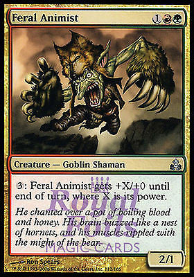 **4x FOIL Feral Animist GPT MTG Guildpact Uncommon 3 MINT +1 VF red green