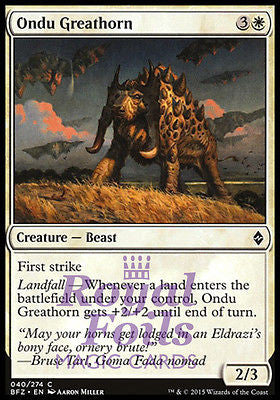 Ondu Greathorn 4x FOIL BFZ MTG Battle for Zendikar Common MINT white
