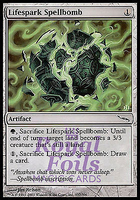 **4x FOIL Lifespark Spellbomb** MDN MTG Mirrodin Common MINT artifact