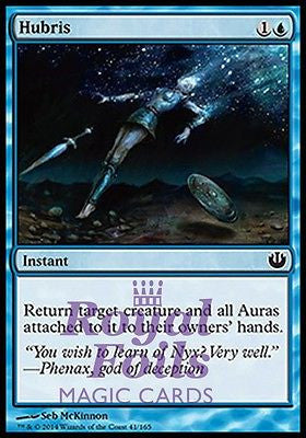 Hubris 4x FOIL JOU MTG Journey Into Nyx Common MINT blue