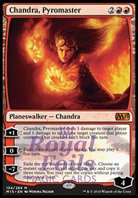 **1x FOIL Chandra, Pyromaster** MTG M15 Core Set Mythic MINT red planeswalker