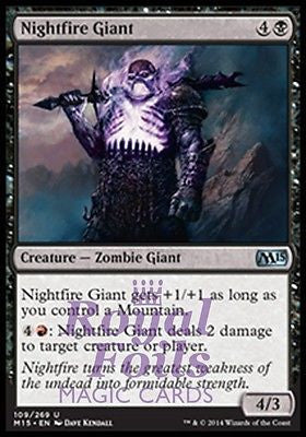 **4x FOIL Nightfire Giant** MTG M15 Core Set Uncommon MINT black red zombie