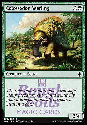 Colossodon Yearling 4x FOIL DTK MTG Dragons of Tarkir Common MINT green