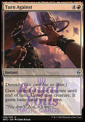 Turn Against 2x FOIL BFZ MTG Battle for Zendikar Uncommon MINT red
