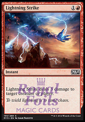 Lightning Strike 2x FOIL MTG M15 Core Set Common MINT red