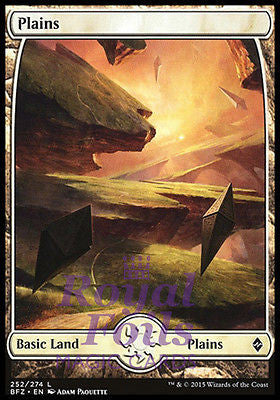 Plains 252 3x FOIL BFZ MTG Battle for Zendikar Full Art Basic Land MINT white