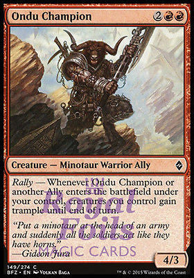 Ondu Champion 4x FOIL BFZ MTG Battle for Zendikar Common MINT red