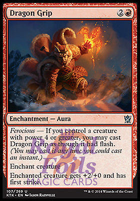 Dragon Grip 2x FOIL MTG KTK Khans of Tarkir Uncommon MINT red