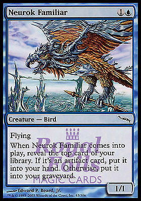 Neurok Familiar 4x FOIL MDN MTG Mirrodin Common MINT blue