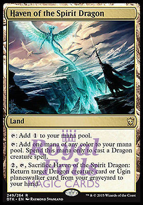 **1x FOIL Haven of the Spirit Dragon** DTK MTG Dragons of Tarkir Rare MINT land