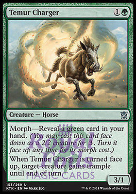 Temur Charger 2x FOIL MTG KTK Khans of Tarkir Uncommon MINT green