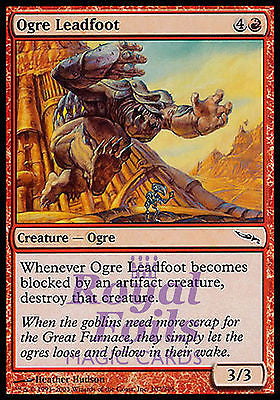 Ogre Leadfoot 4x FOIL MDN MTG Mirrodin Common MINT red