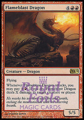 **2x FOIL Flameblast Dragon** MTG M12 Magic 2012 Core Set Rare MINT red