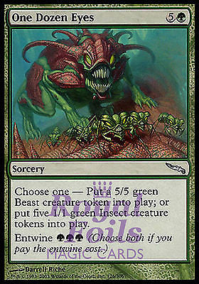 One Dozen Eyes 2x FOIL MDN MTG Mirrodin Uncommon MINT green