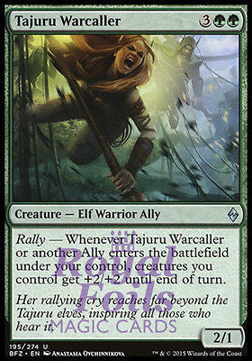 **2x FOIL Tajuru Warcaller** BFZ MTG Battle for Zendikar Uncommon MINT green