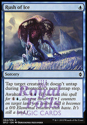 Rush of Ice 4x FOIL BFZ MTG Battle for Zendikar Common MINT blue