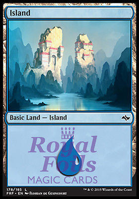 **4x FOIL Island #178** FRF MTG Fate Reforged Basic Land MINT blue