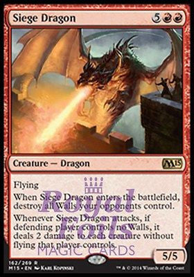 Siege Dragon 2x FOIL MTG M15 Core Set Rare MINT red