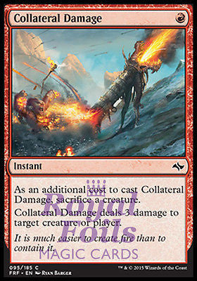 **2x FOIL Collateral Damage** FRF MTG Fate Reforged Common MINT red