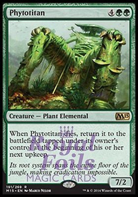 Phytotitan 1x FOIL MTG M15 Core Set Rare MINT green plant elemental