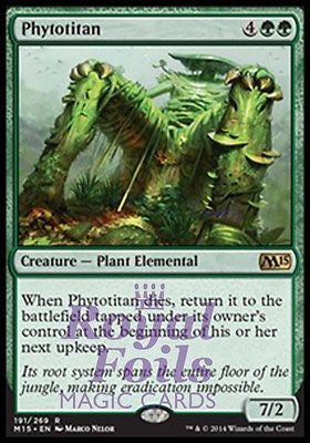 **1x FOIL Phytotitan** MTG M15 Core Set Rare MINT green plant elemental