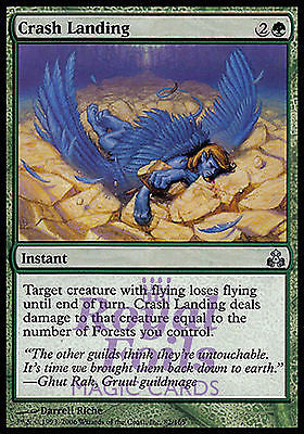 Crash Landing 2x FOIL GPT MTG Guildpact Uncommon MINT green